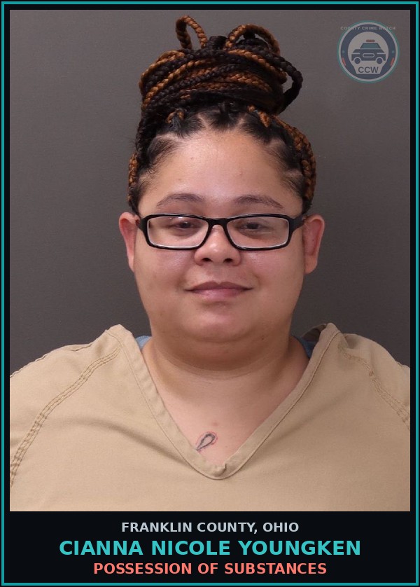 Booking mugshot of Cianna Nicole Youngken in Franklin County