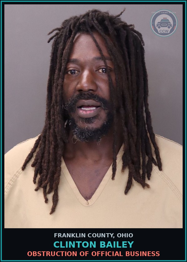 Booking mugshot of Clinton Bailey in Franklin County