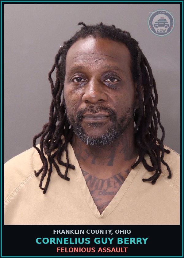 Booking mugshot of Cornelius Guy Berry in Franklin County