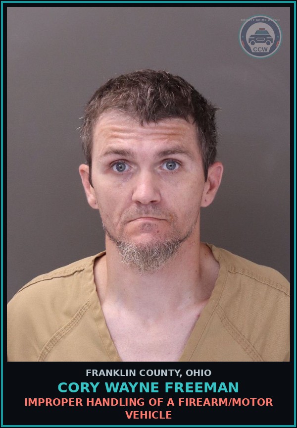 Booking mugshot of Cory Wayne Freeman in Franklin County