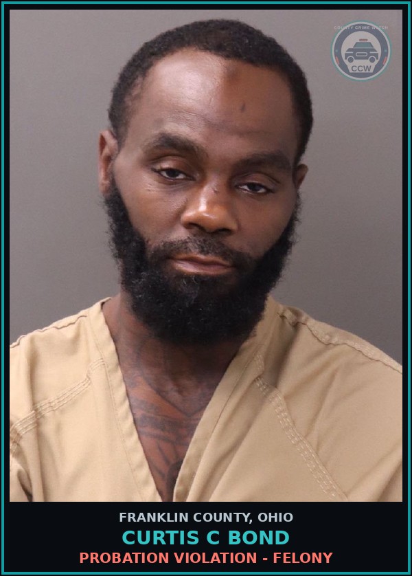 Booking mugshot of Curtis C Bond in Franklin County