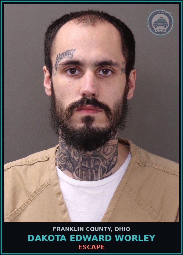 Booking mugshot of Dakota Edward Worley in Franklin County