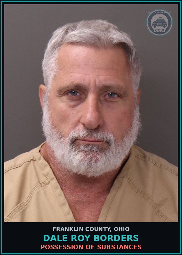 Booking mugshot of Dale Roy Borders in Franklin County