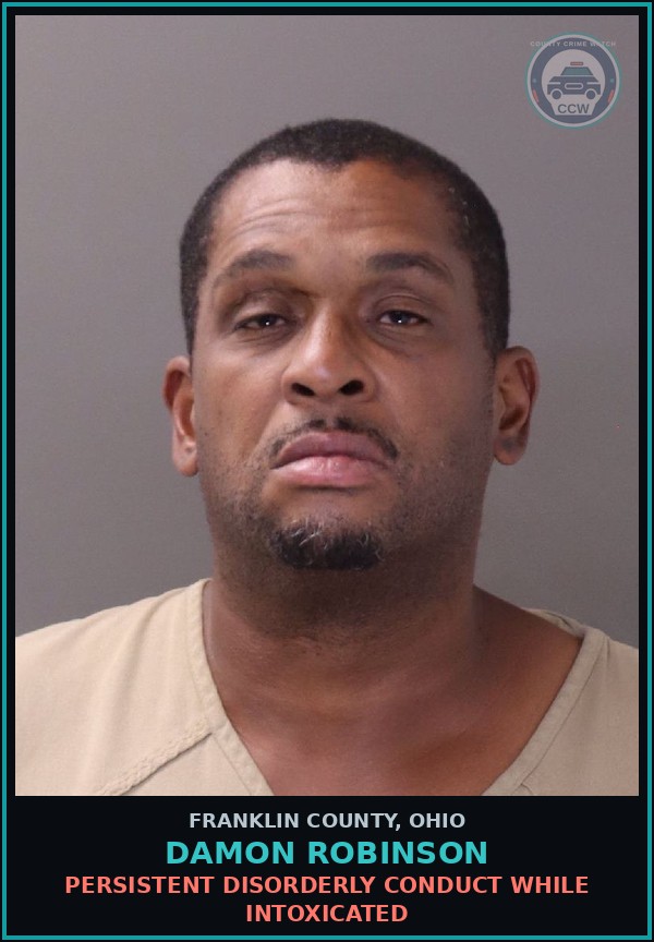 Booking mugshot of Damon Robinson in Franklin County