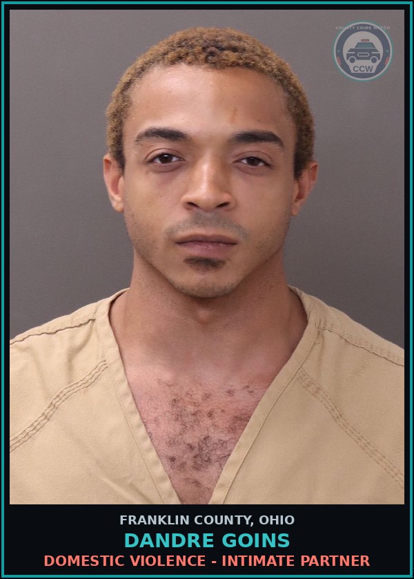 Booking mugshot of Dandre Goins in Franklin County