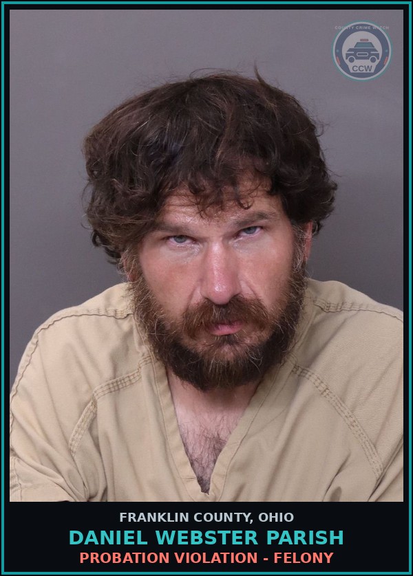 Booking mugshot of Daniel Webster Parish in Franklin County