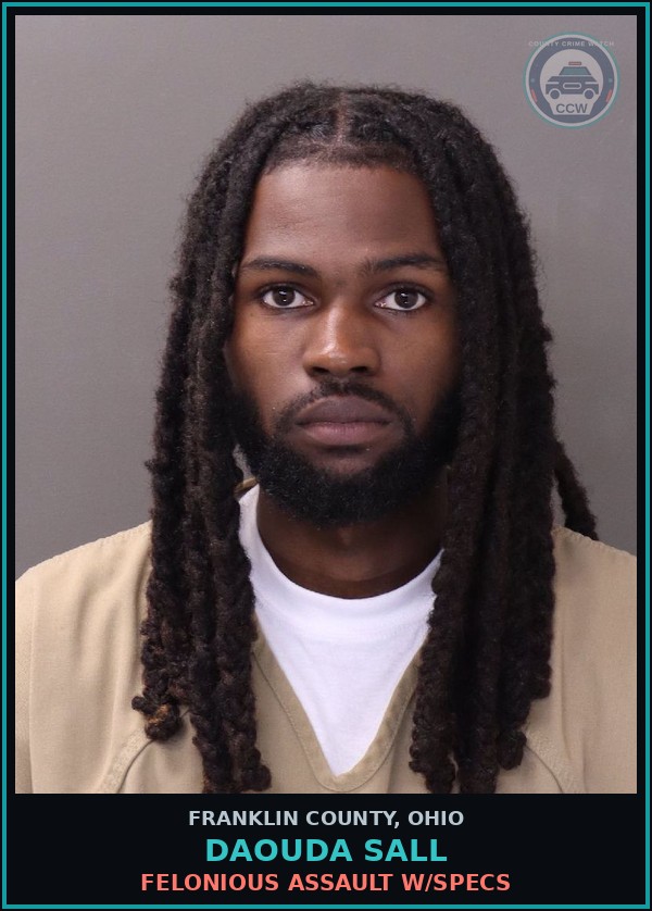 Booking mugshot of Daouda Sall in Franklin County