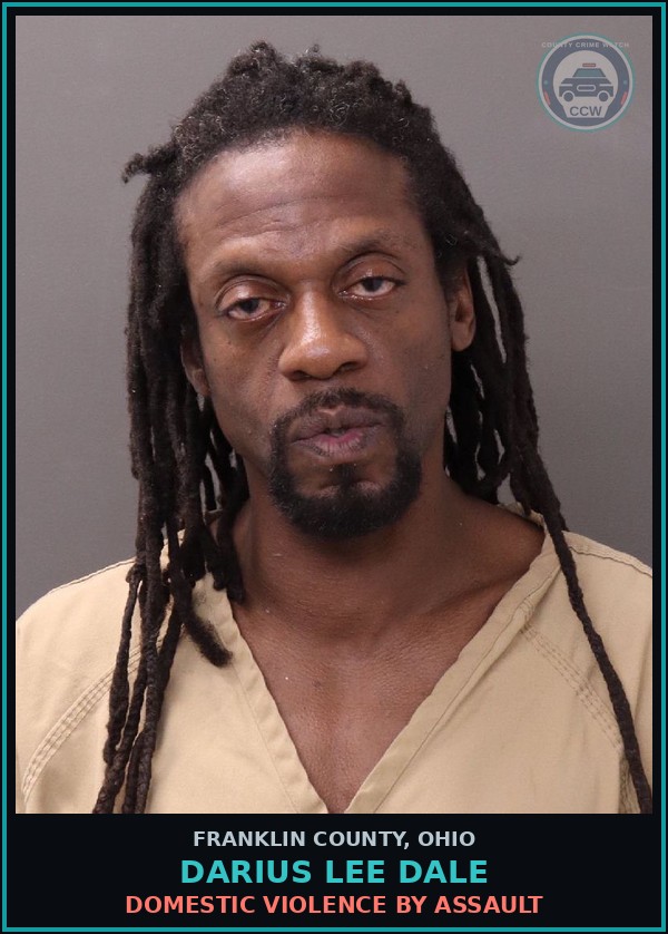 Booking mugshot of Darius Lee Dale in Franklin County