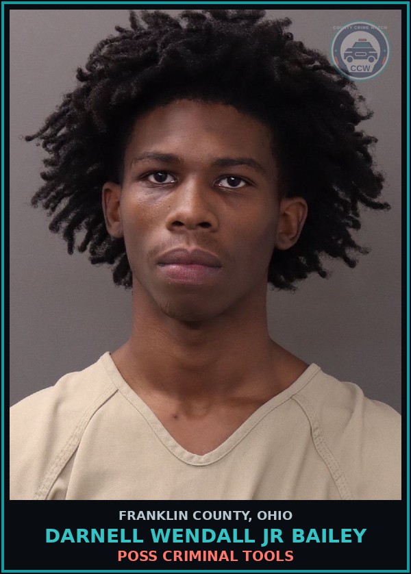 Booking mugshot of Darnell Wendall Jr Bailey in Franklin County