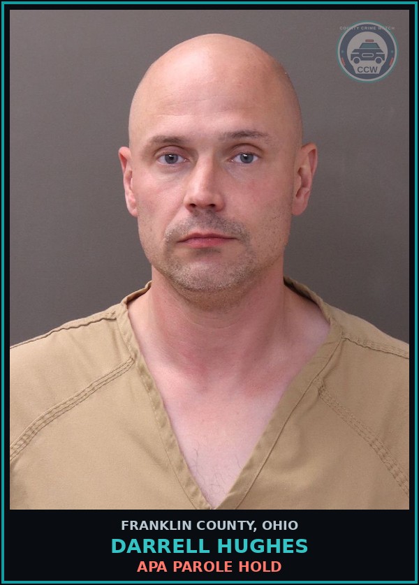 Booking mugshot of Darrell Hughes in Franklin County