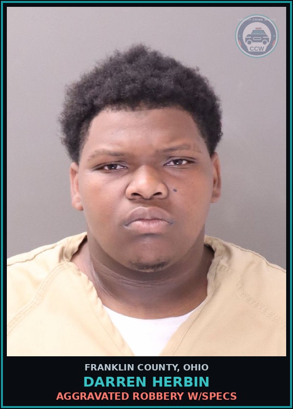 Booking mugshot of Darren Herbin in Franklin County