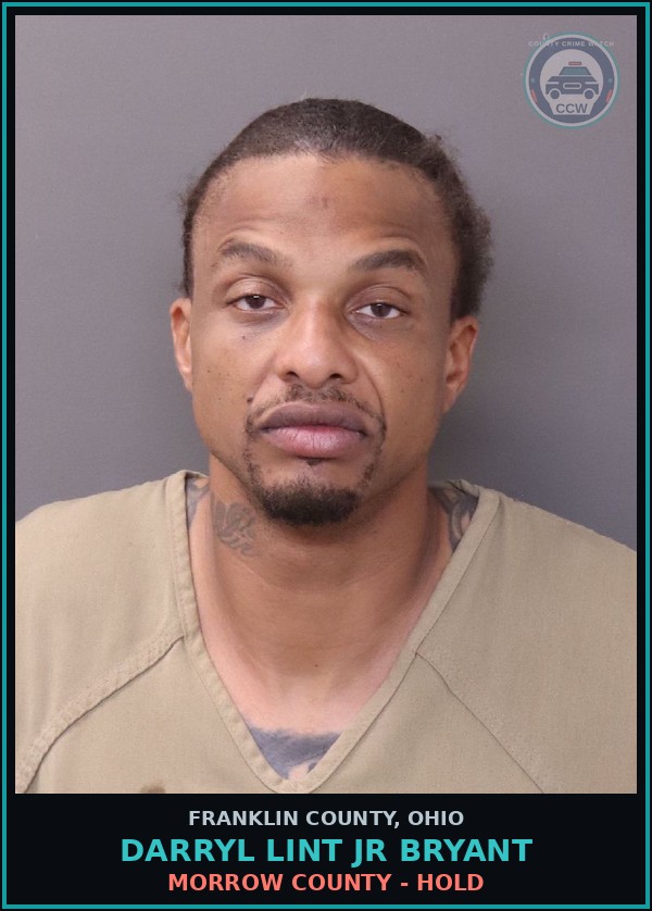 Booking mugshot of Darryl Lint Jr Bryant in Franklin County