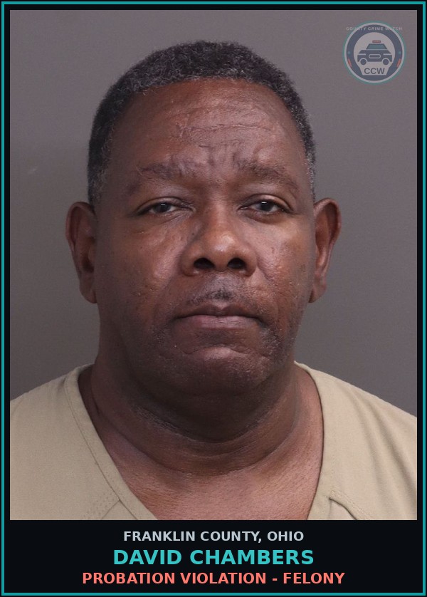Booking mugshot of David Chambers in Franklin County