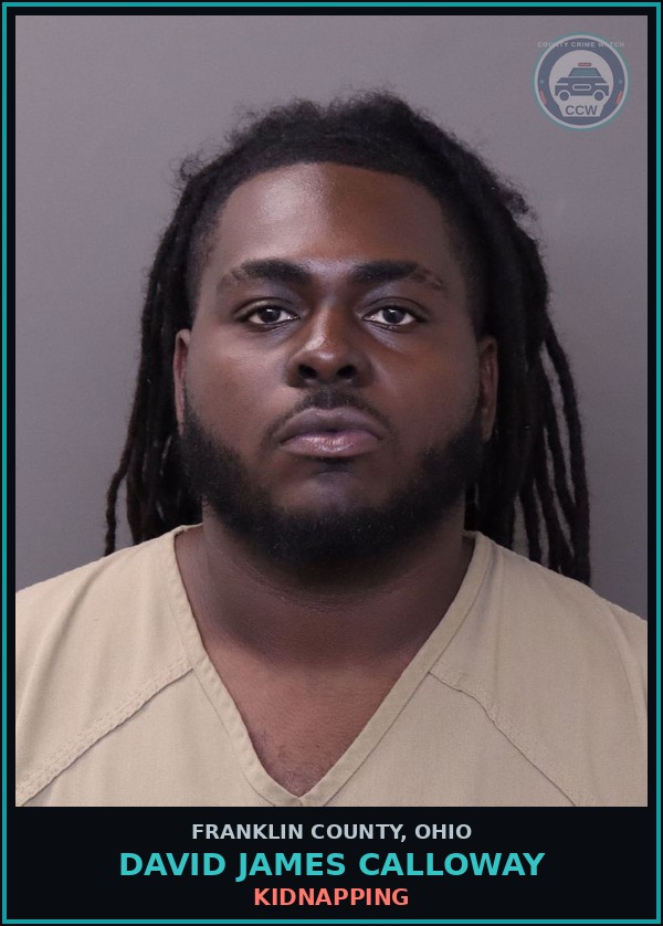 Booking mugshot of David James Calloway in Franklin County