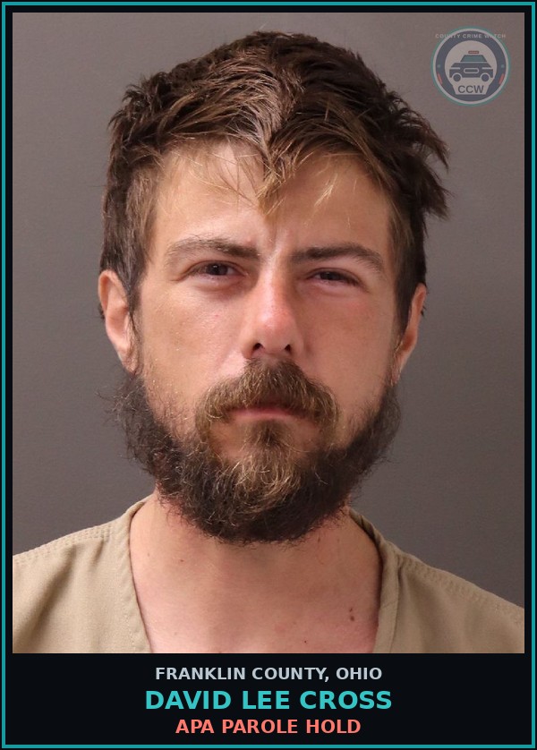 Booking mugshot of David Lee Cross in Franklin County