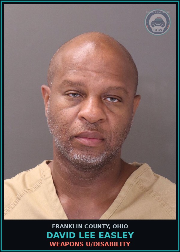 Booking mugshot of David Lee Easley in Franklin County
