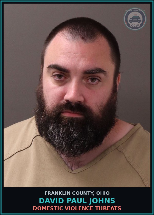 Booking mugshot of David Paul Johns in Franklin County