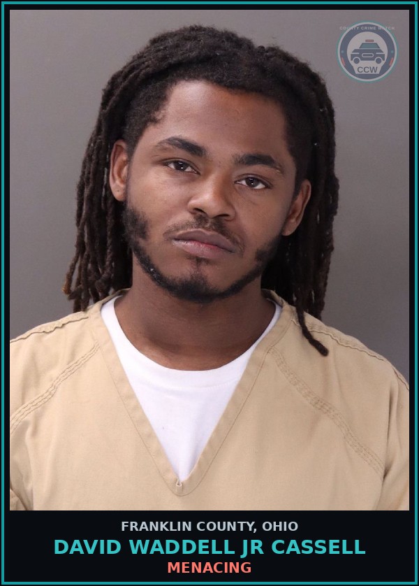 Booking mugshot of David Waddell Jr Cassell in Franklin County