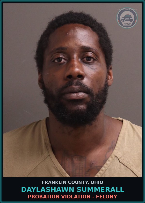 Booking mugshot of Daylashawn Summerall in Franklin County