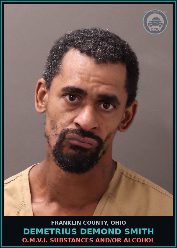 Booking mugshot of Demetrius Demond Smith in Franklin County