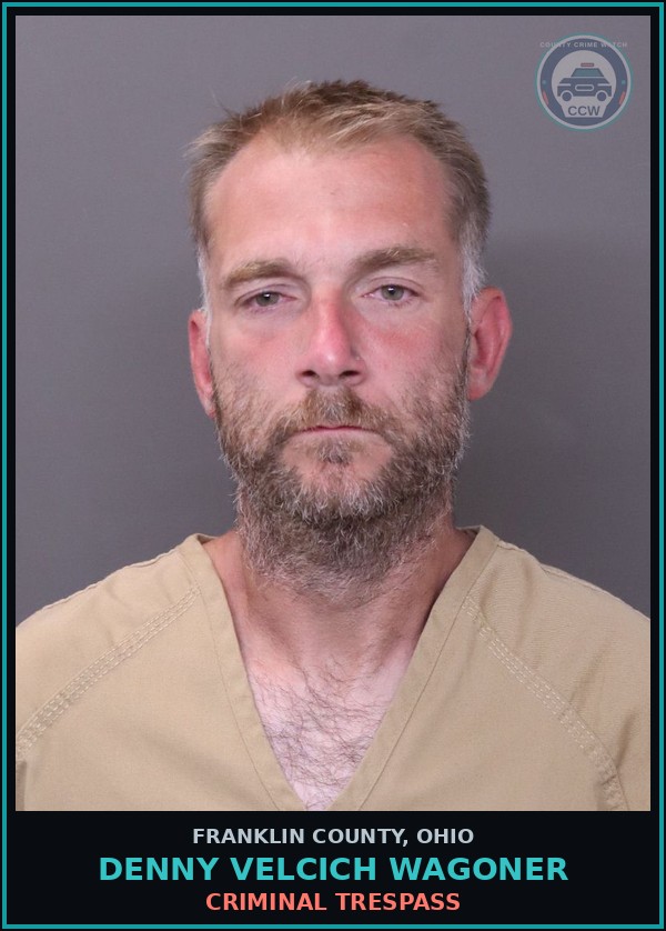 Booking mugshot of Denny Velcich Wagoner in Franklin County