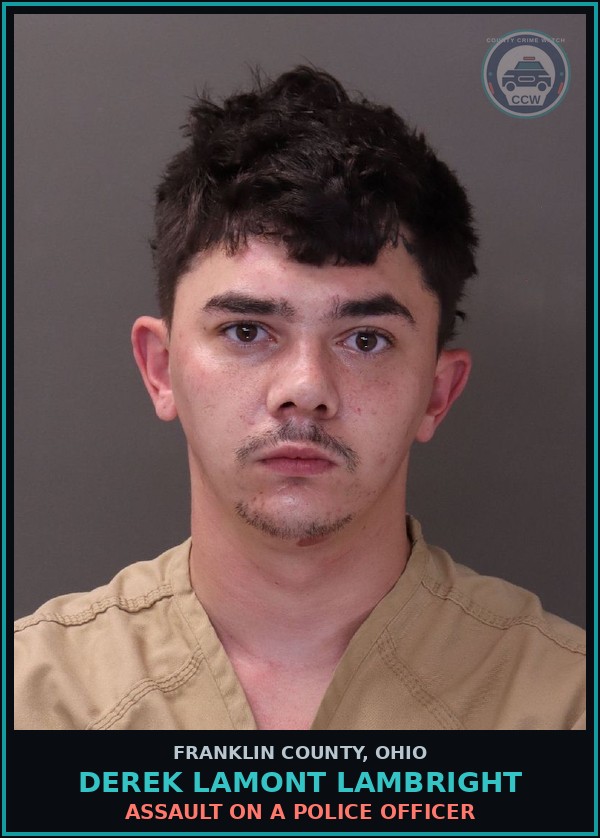 Booking mugshot of Derek Lamont Lambright in Franklin County