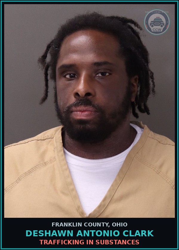 Booking mugshot of Deshawn Antonio Clark in Franklin County