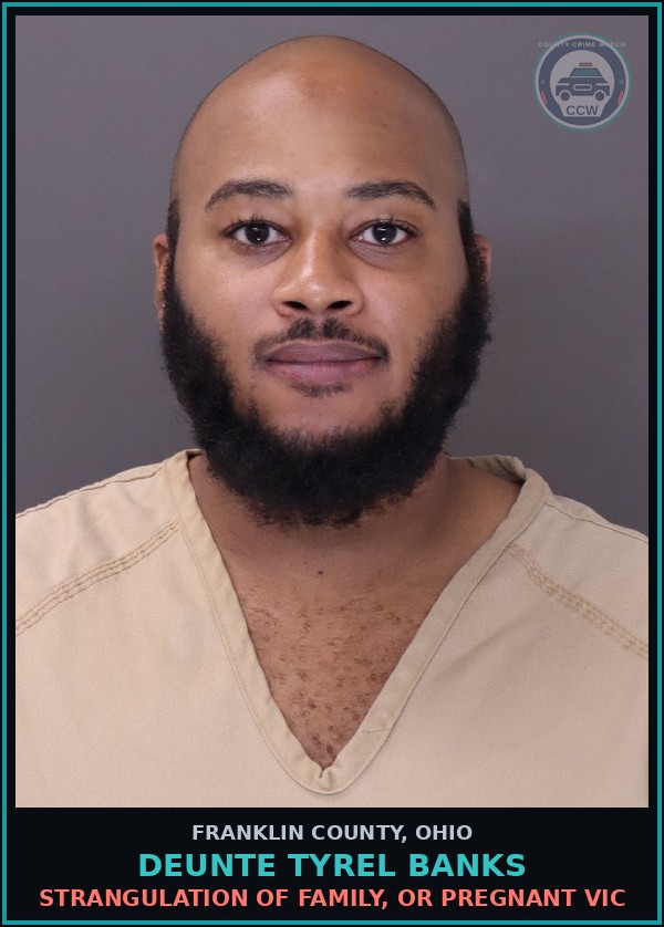 Booking mugshot of Deunte Tyrel Banks in Franklin County