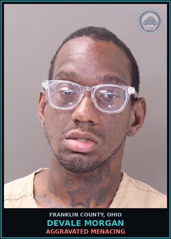 Booking mugshot of Devale Morgan in Franklin County