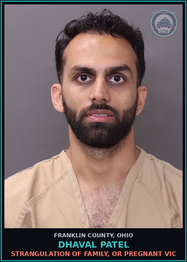 Booking mugshot of Dhaval Patel in Franklin County