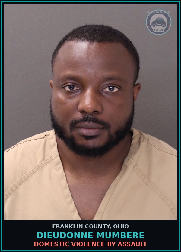 Booking mugshot of Dieudonne Mumbere in Franklin County