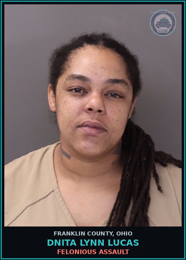 Booking mugshot of Dnita Lynn Lucas in Franklin County