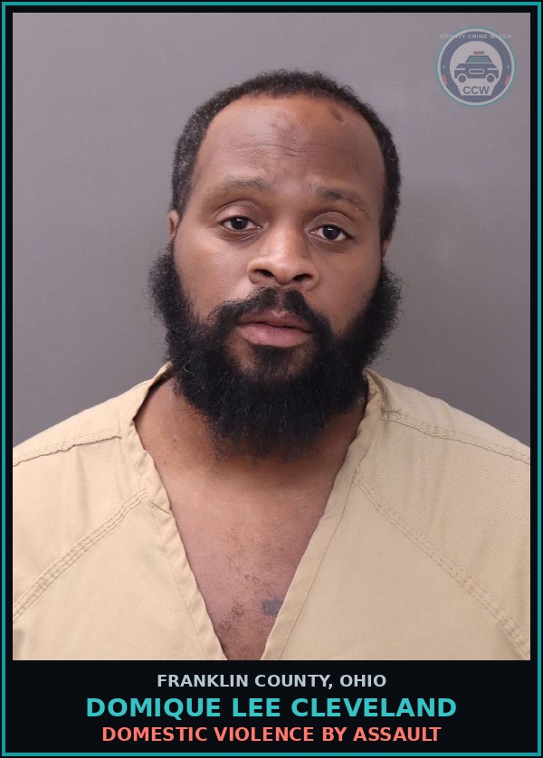Booking mugshot of Domique Lee Cleveland in Franklin County