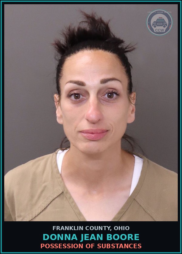 Booking mugshot of Donna Jean Boore in Franklin County