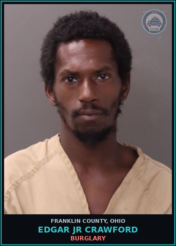 Booking mugshot of Edgar Jr Crawford in Franklin County