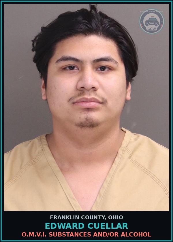 Booking mugshot of Edward Cuellar in Franklin County