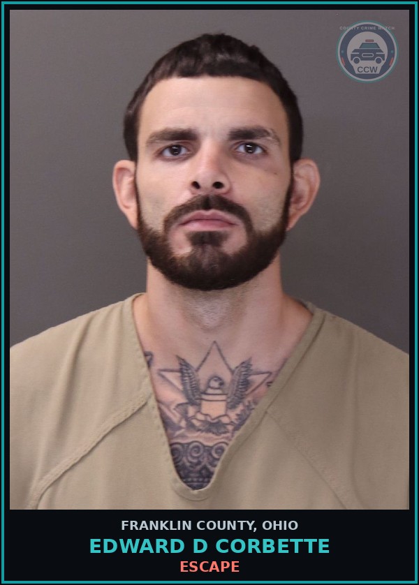Booking mugshot of Edward D Corbette in Franklin County