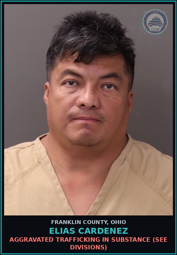 Booking mugshot of Elias Cardenez in Franklin County