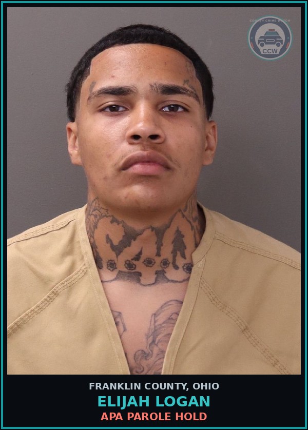 Booking mugshot of Elijah Logan in Franklin County