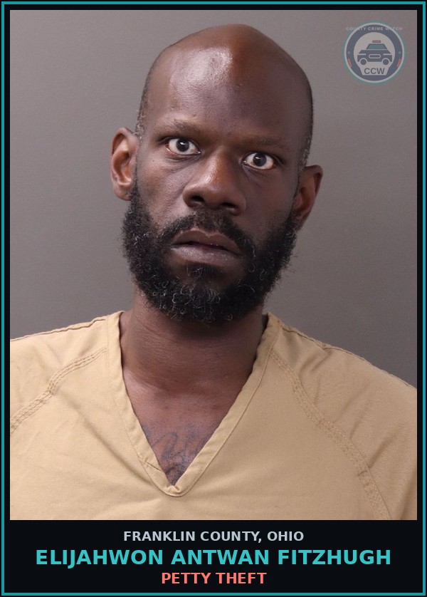 Booking mugshot of Elijahwon Antwan Fitzhugh in Franklin County