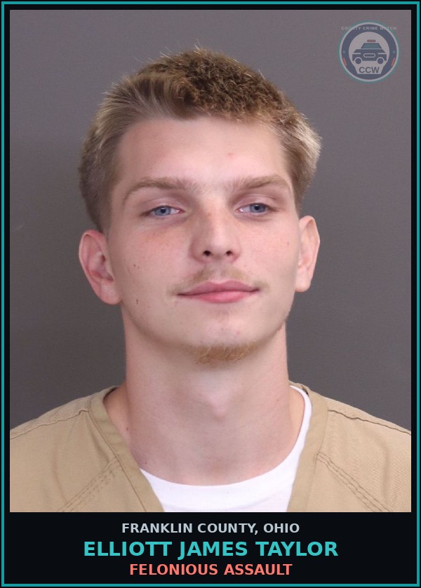 Booking mugshot of Elliott James Taylor in Franklin County
