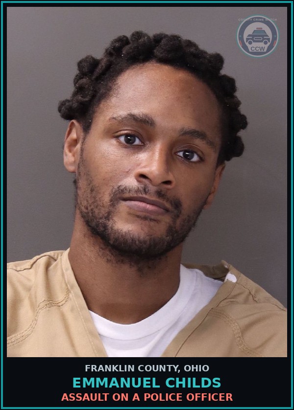 Booking mugshot of Emmanuel Childs in Franklin County