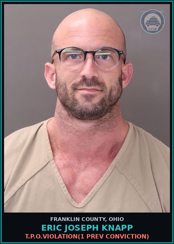 Booking mugshot of Eric Joseph Knapp in Franklin County