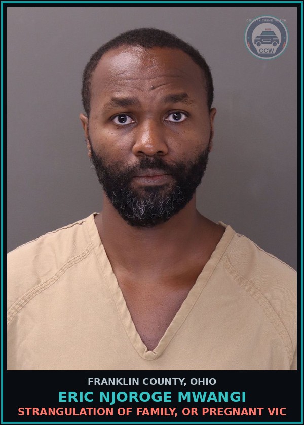 Booking mugshot of Eric Njoroge Mwangi in Franklin County