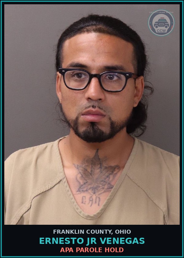 Booking mugshot of Ernesto Jr Venegas in Franklin County
