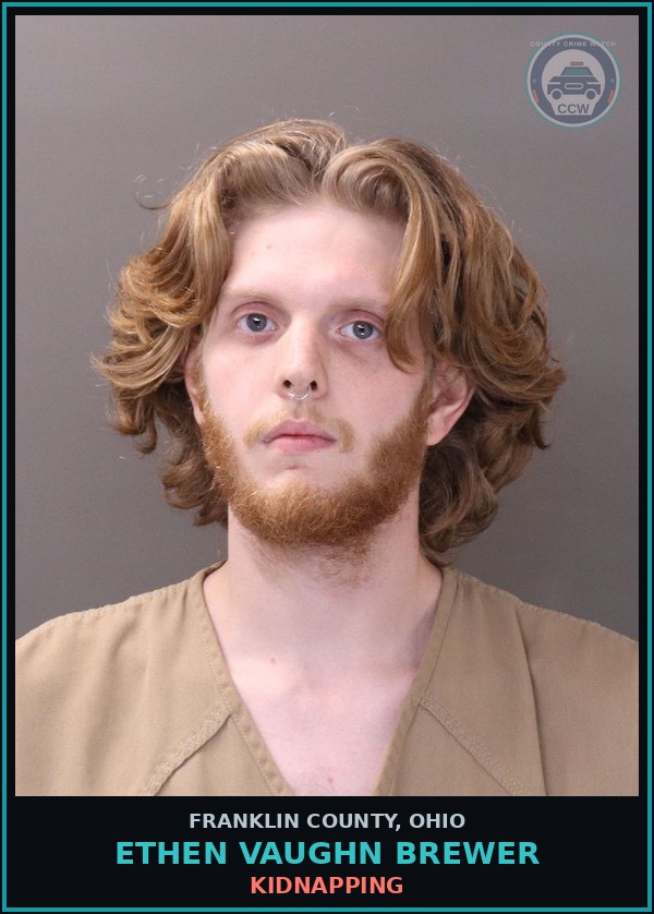 Booking mugshot of Ethen Vaughn Brewer in Franklin County