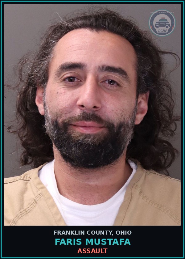 Booking mugshot of Faris Mustafa in Franklin County