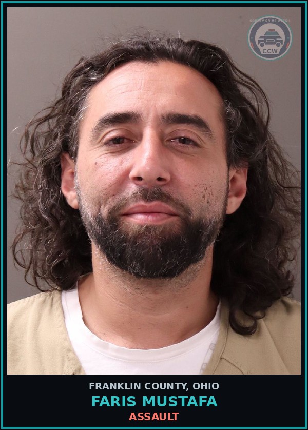 Booking mugshot of Faris Mustafa in Franklin County