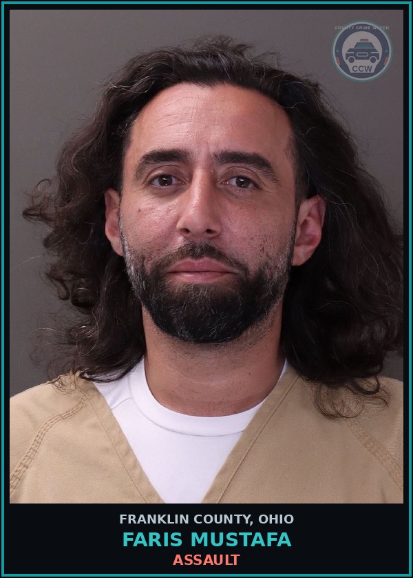 Booking mugshot of Faris Mustafa in Franklin County