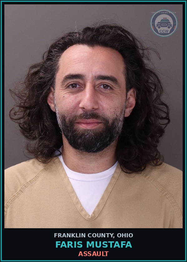Booking mugshot of Faris Mustafa in Franklin County